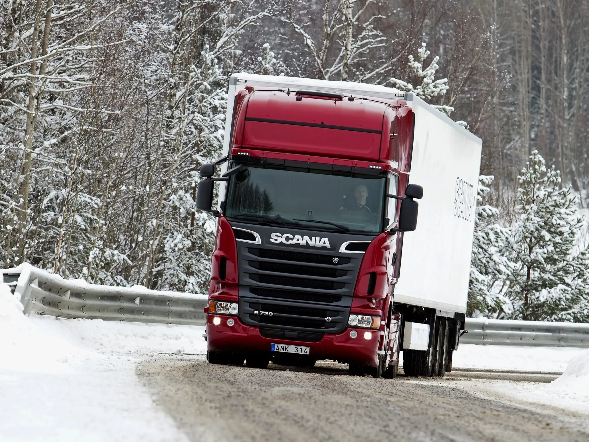 Truck in snow