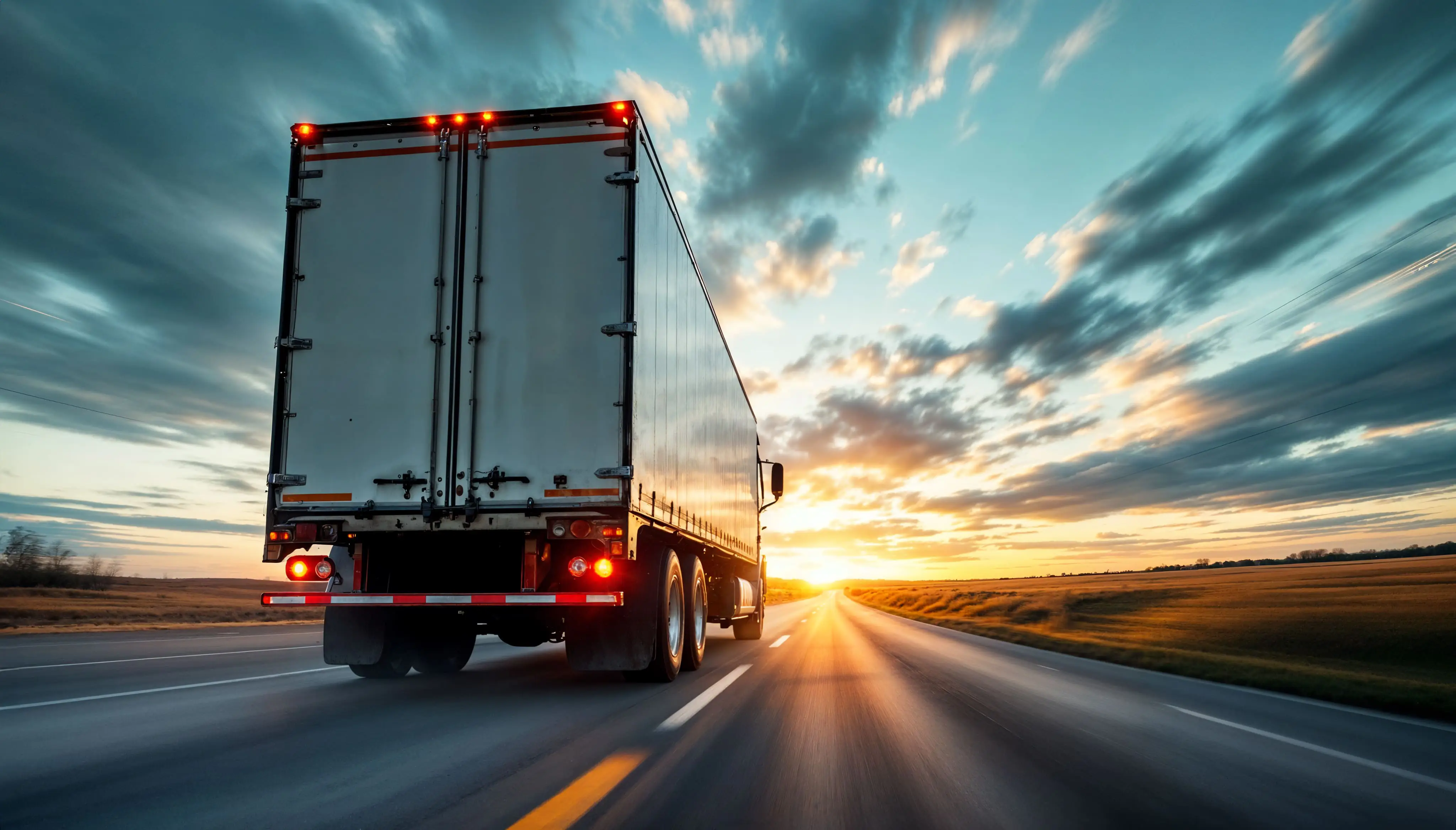 Trucks on road